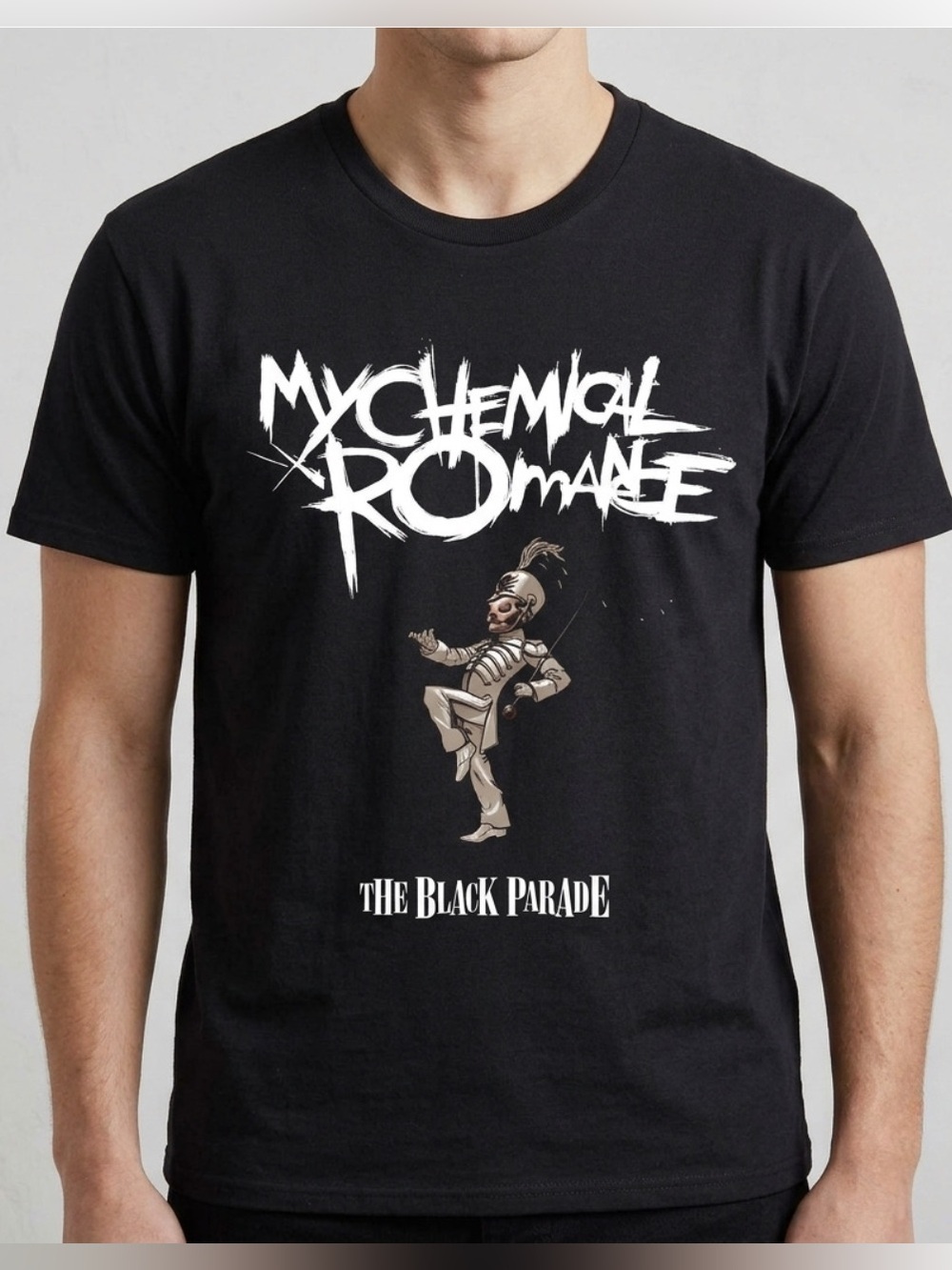 My Chemical Romance Band The Black Parade Marching Pepe Graphic Black Tee